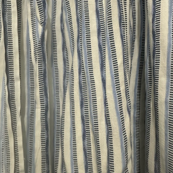 Gap Women's Blue White Stripe Spring Summer Midi Skirt Tie Waist Pockets Sz 16 - Picture 2 of 10